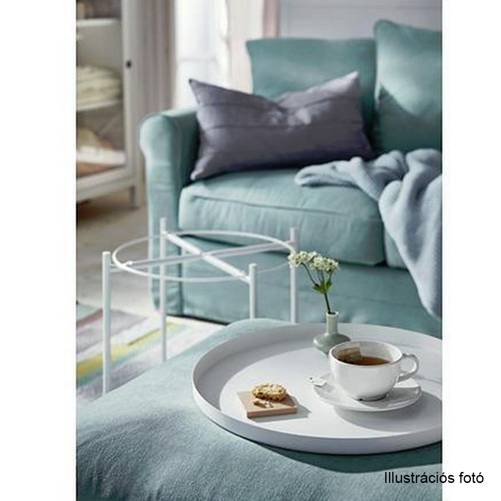 Konzolasztal Kör alakú kerekeken, fehér, DERIN