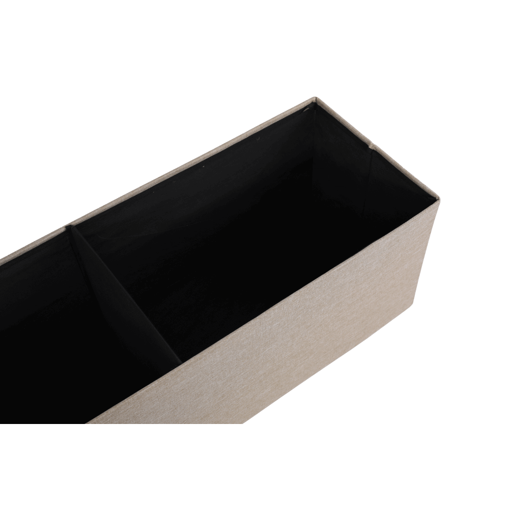 Összehajtható puff, bézs szövet, UMINA