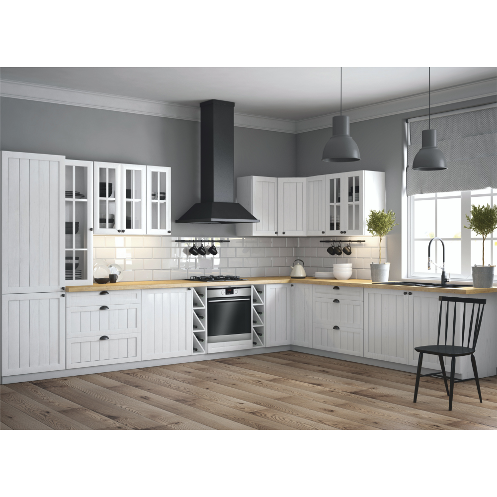 alsószekrény két polccal D25PZ, balos, fehér, PROVANCE