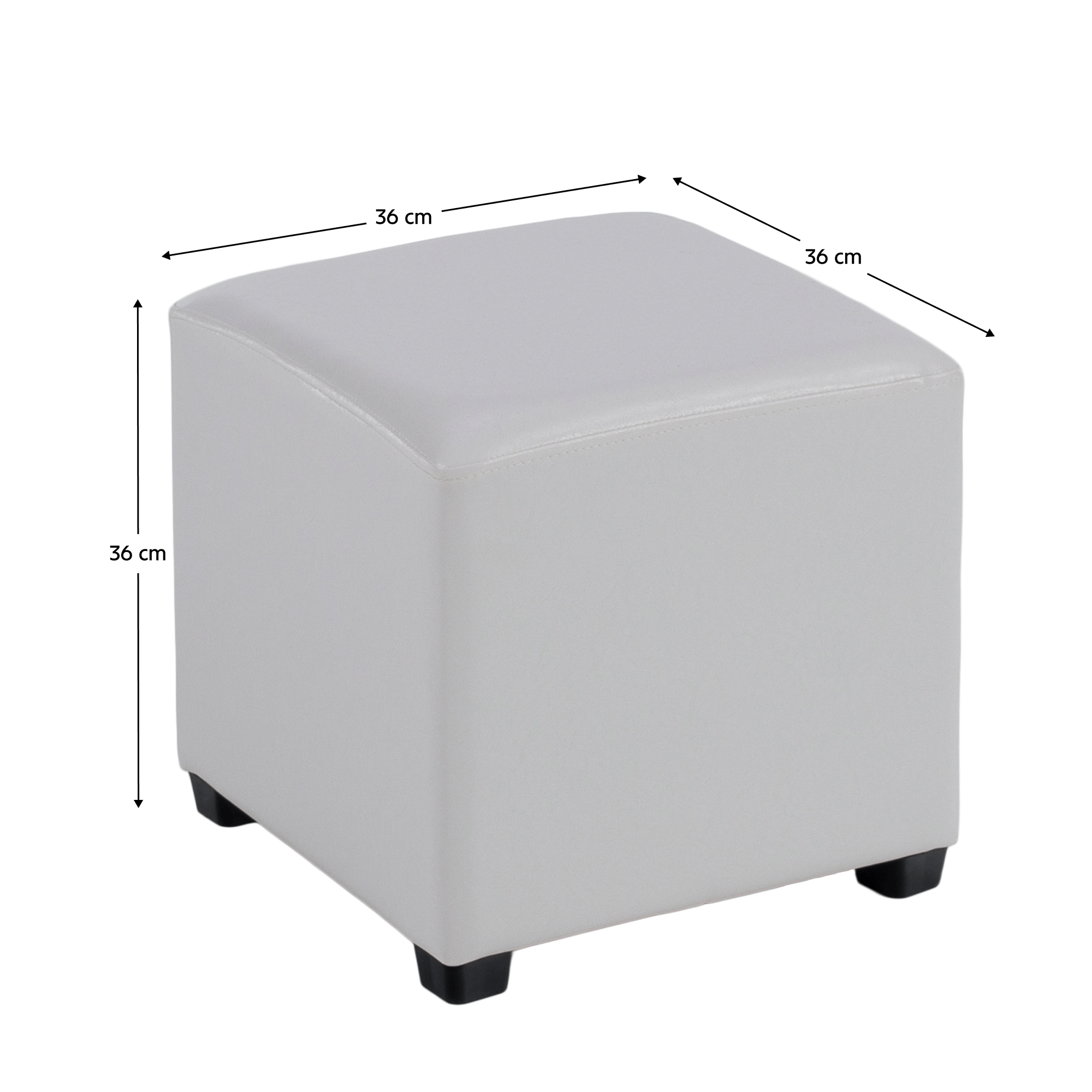 Puff, fehér textilbőr, NIKI NEW Puff, fehér textilbőr, NIKI NEW