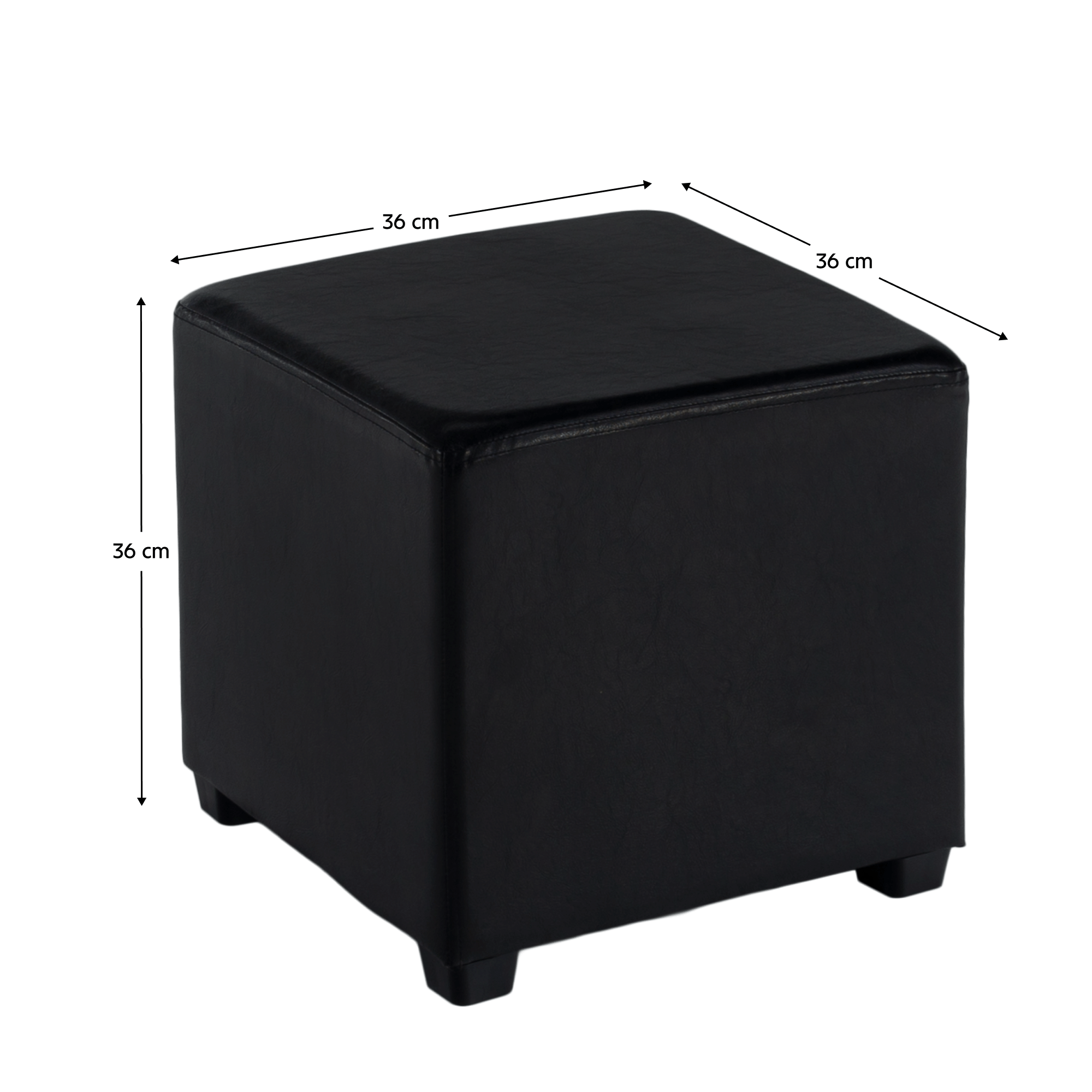 Puff, fekete textilbőr, NIKI NEW Puff, fekete textilbőr, NIKI NEW