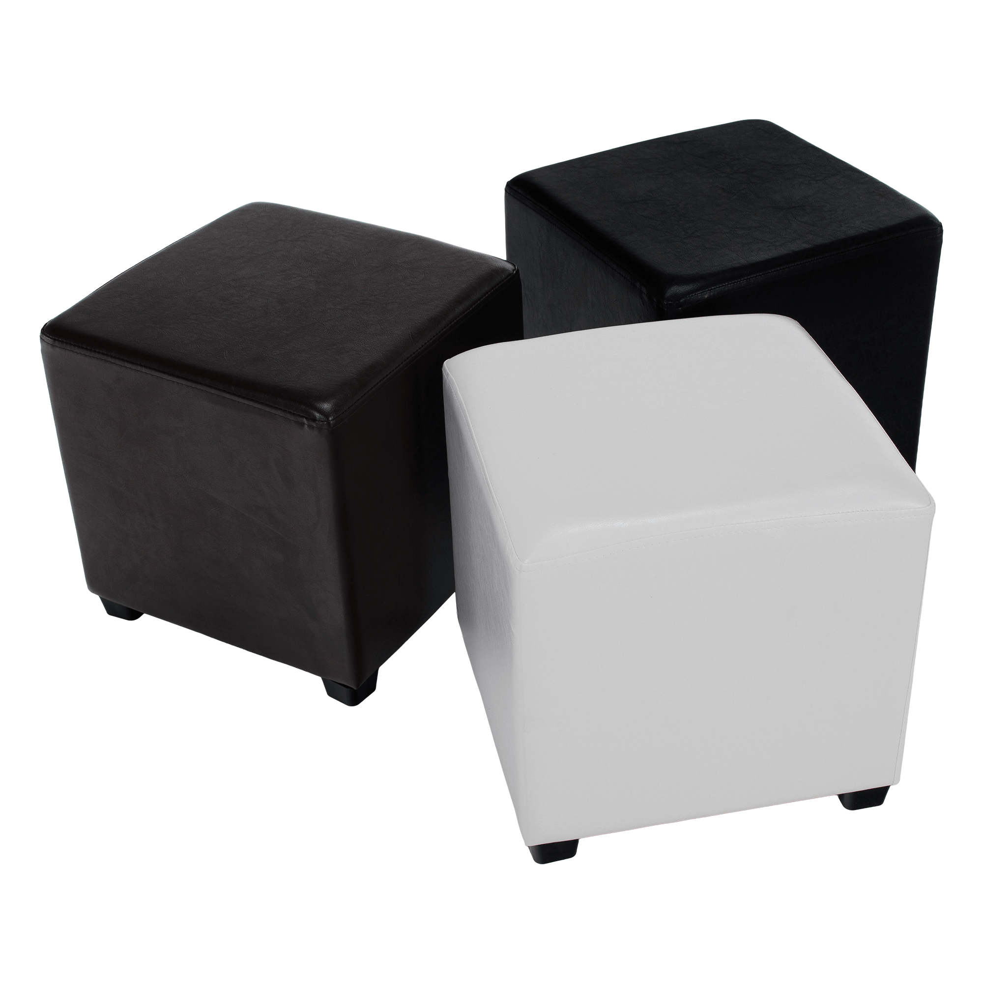 Puff, sötétbarna textilbőr, NIKI NEW