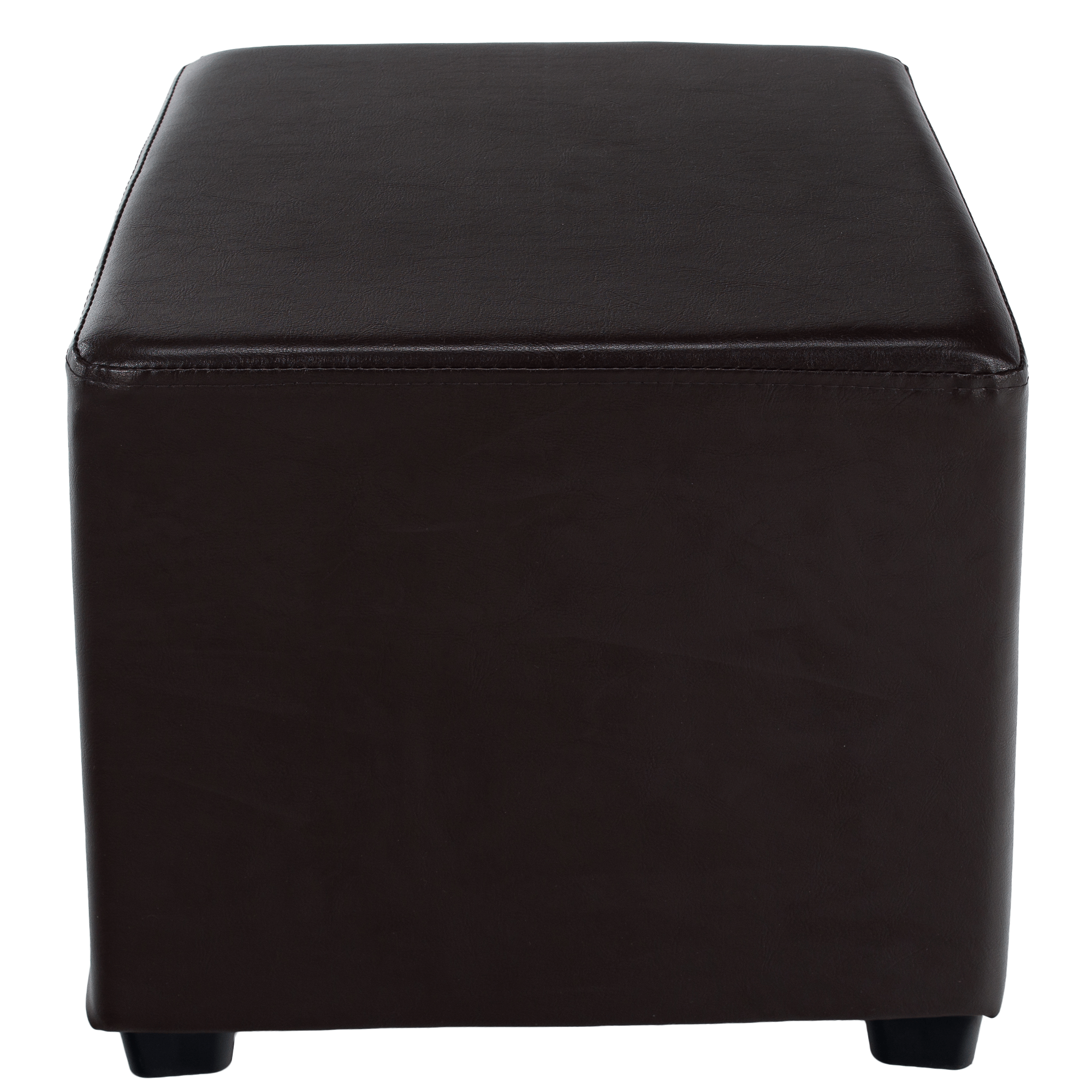 Puff, sötétbarna textilbőr, NIKI NEW