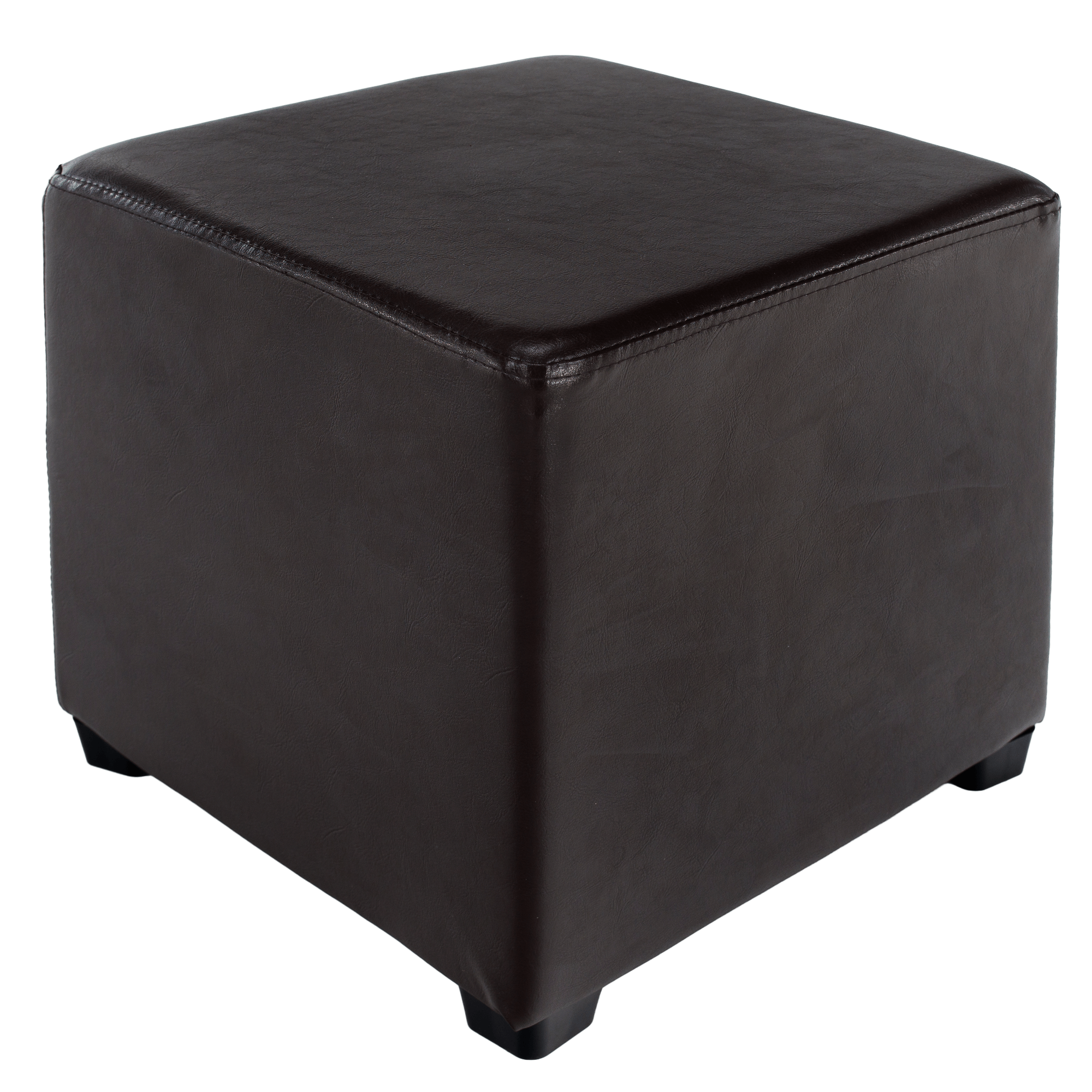 Puff, sötétbarna textilbőr, NIKI NEW