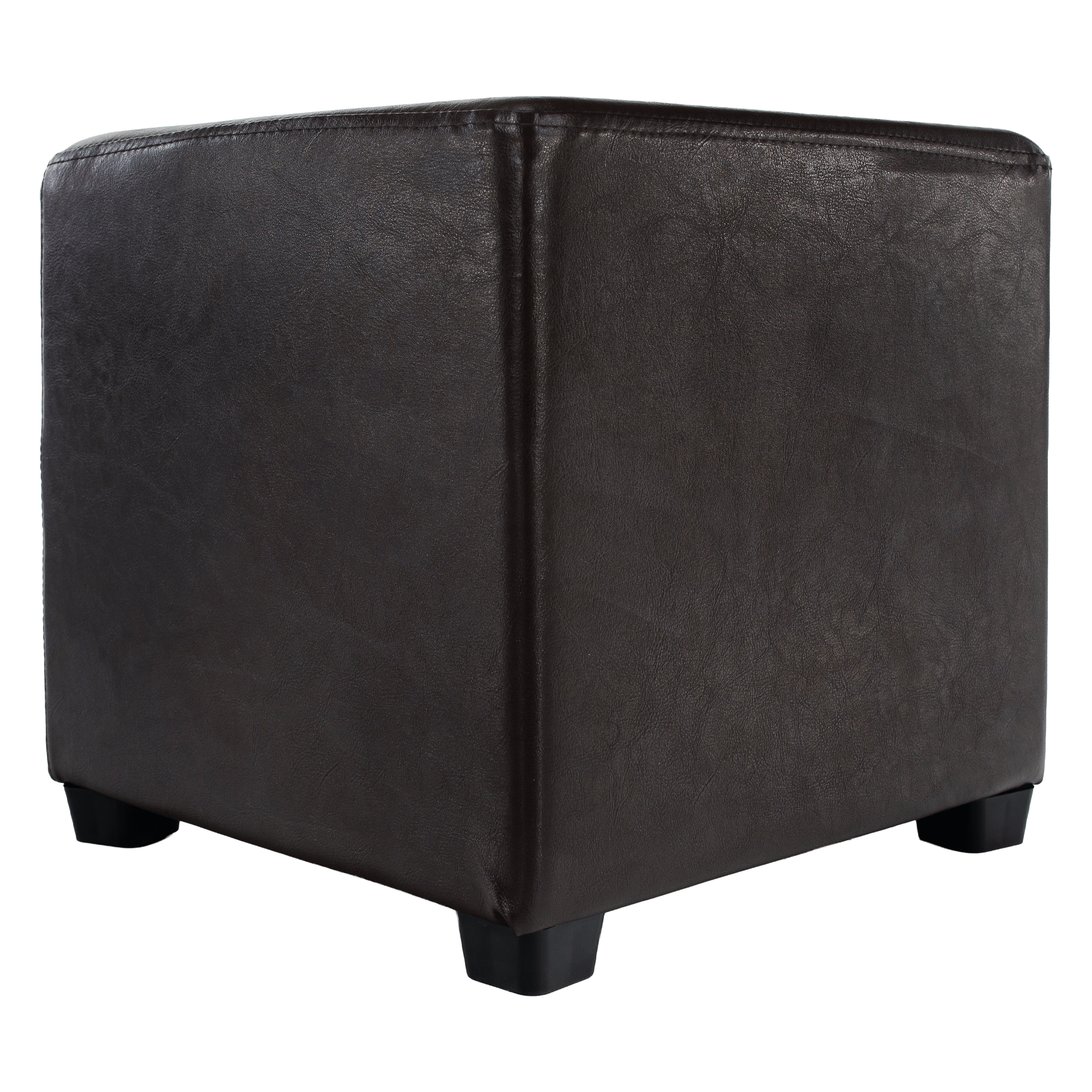 Puff, sötétbarna textilbőr, NIKI NEW