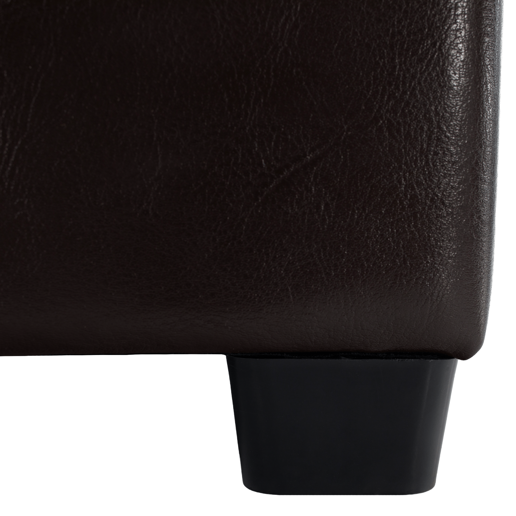 Puff, sötétbarna textilbőr, NIKI NEW