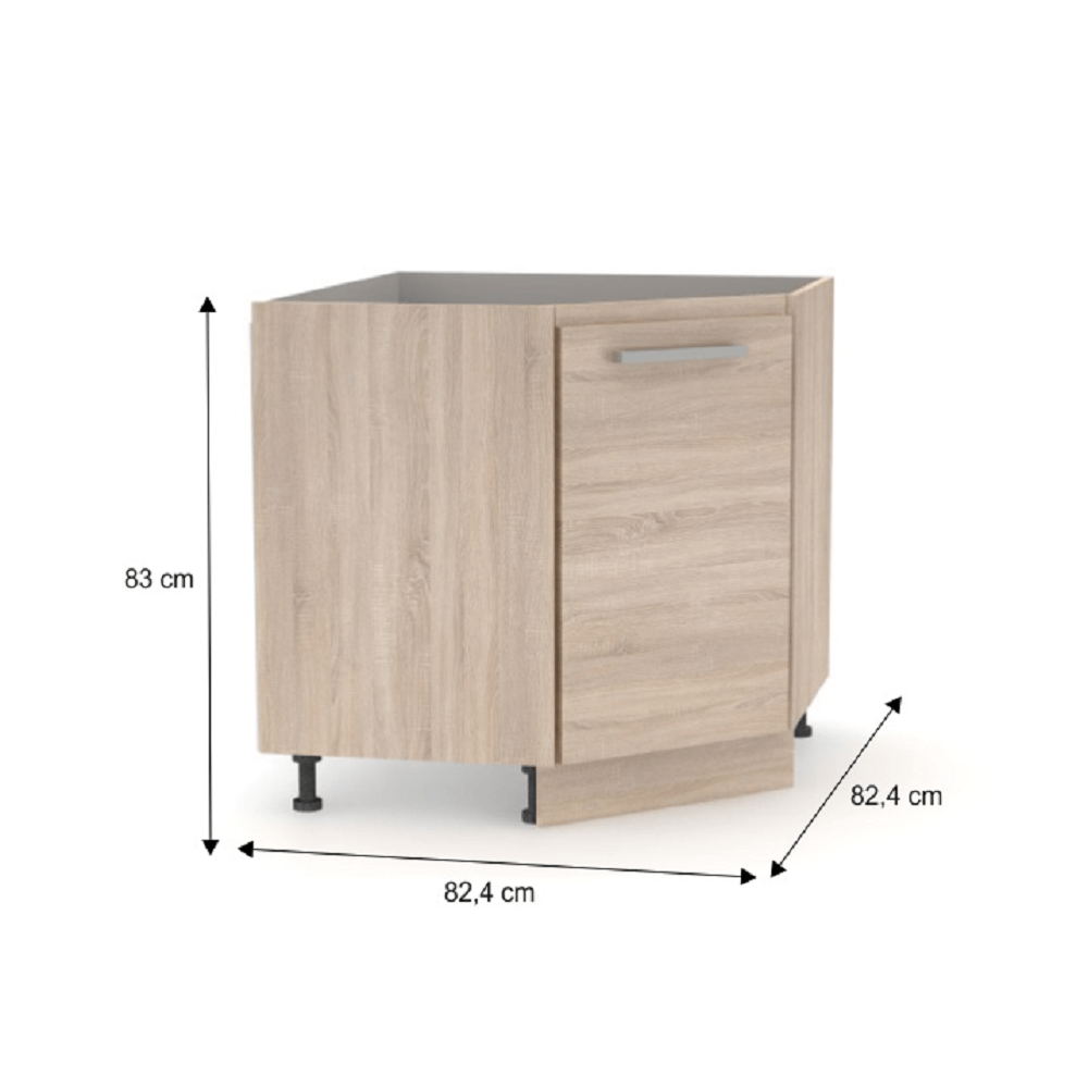 Alsó sarokszekrény, tölgy sonoma, NOVA PLUS NOPL-065-RS