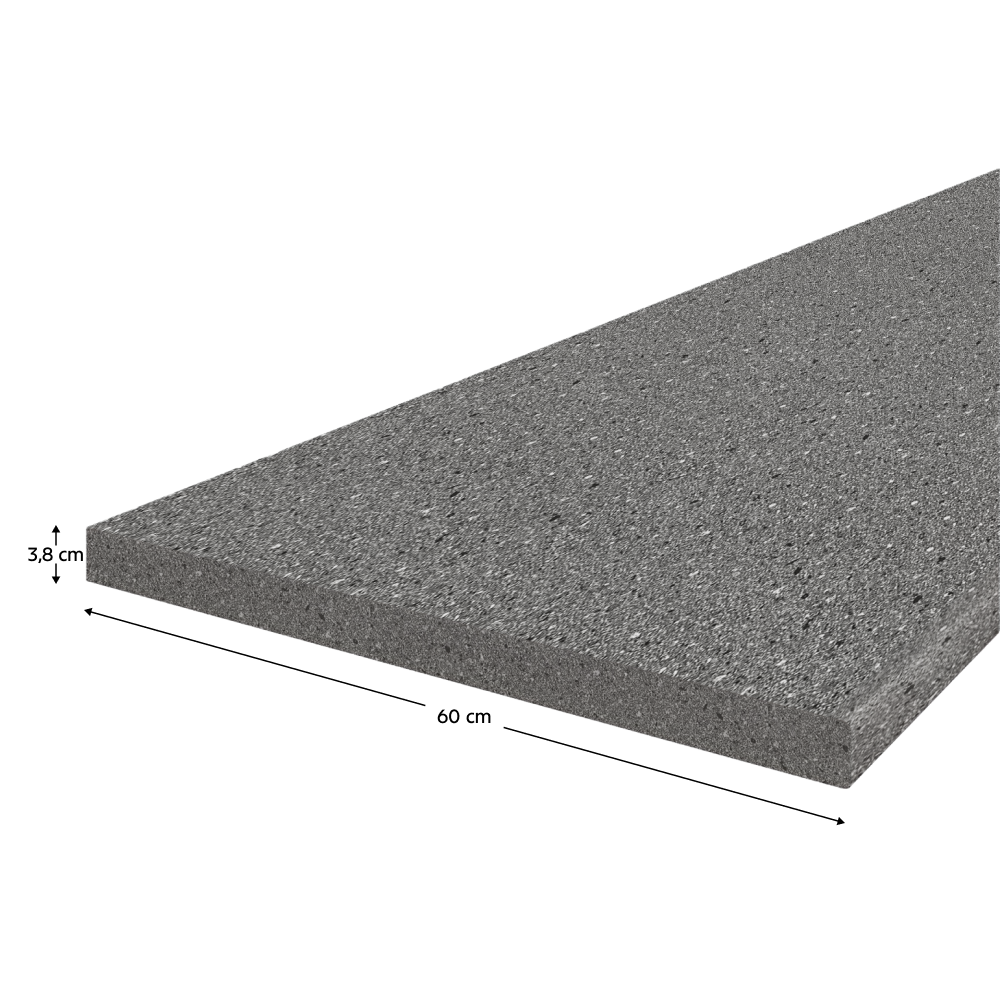 Pracovná doska, hrúbka 3,8 cm, K203PE, granit antracit