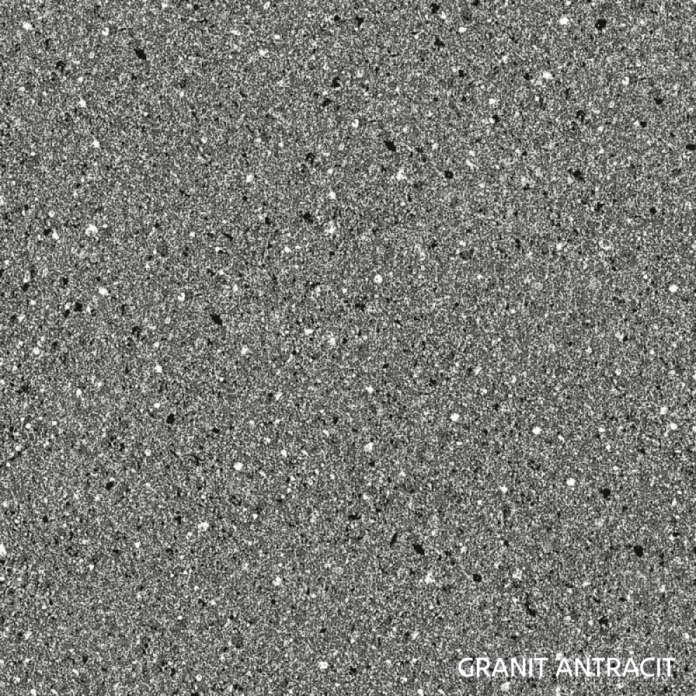 Pracovná doska, hrúbka 3,8 cm, K203PE, granit antracit