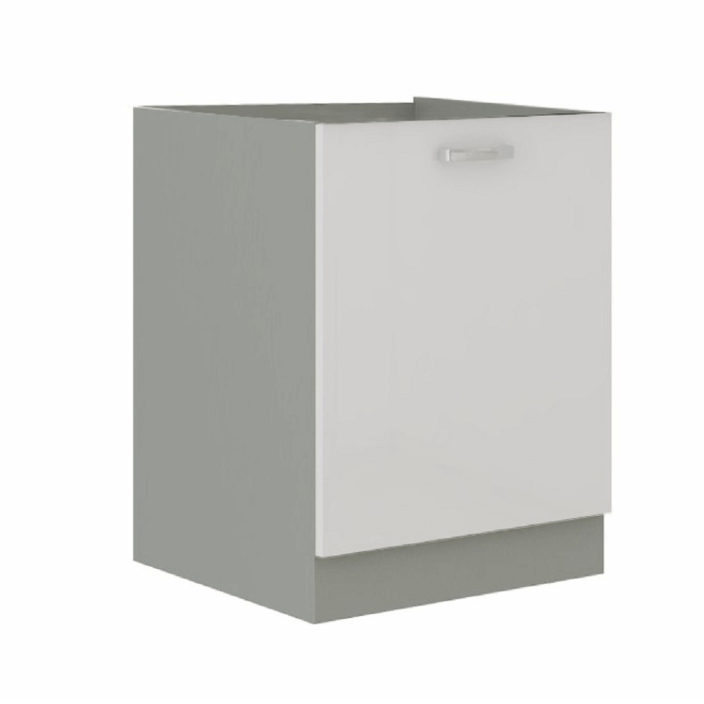 Cabinet inferior, alb extra lucios/gri, PRADO 60 D 1F BB