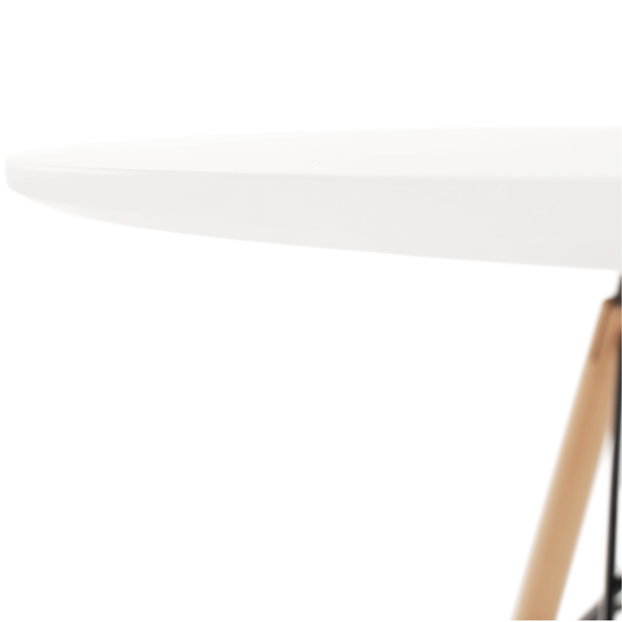 Jídelní stůl, bílá / buk, průměr 90 cm, Gamin NEW 90