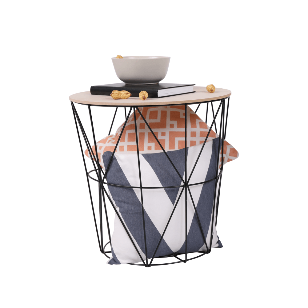 Kisasztal, természetes minta/fekete, NANDO Kisasztal, természetes minta/fekete, NANDO