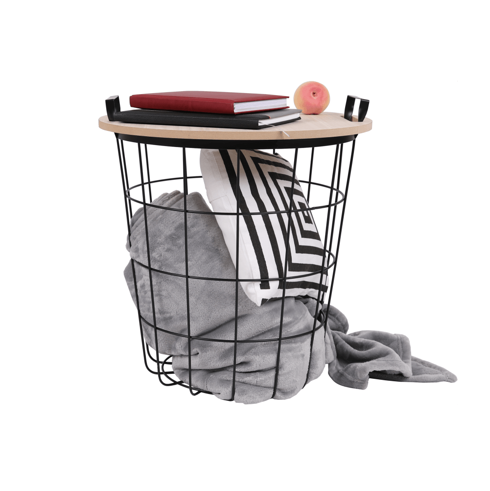 Kisasztal, természetes minta/fekete, NANDO Kisasztal, természetes minta/fekete, NANDO