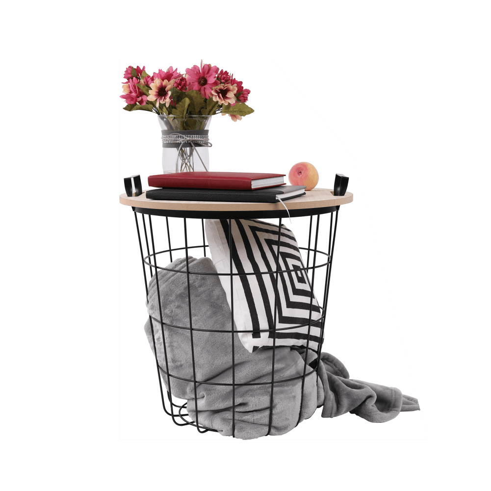 Kisasztal, természetes minta/fekete, NANDO Kisasztal, természetes minta/fekete, NANDO