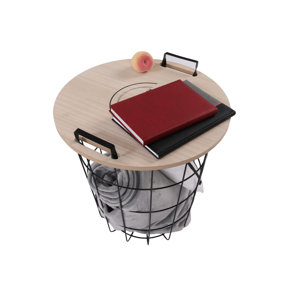 Kisasztal, természetes minta/fekete, NANDO Kisasztal, természetes minta/fekete, NANDO