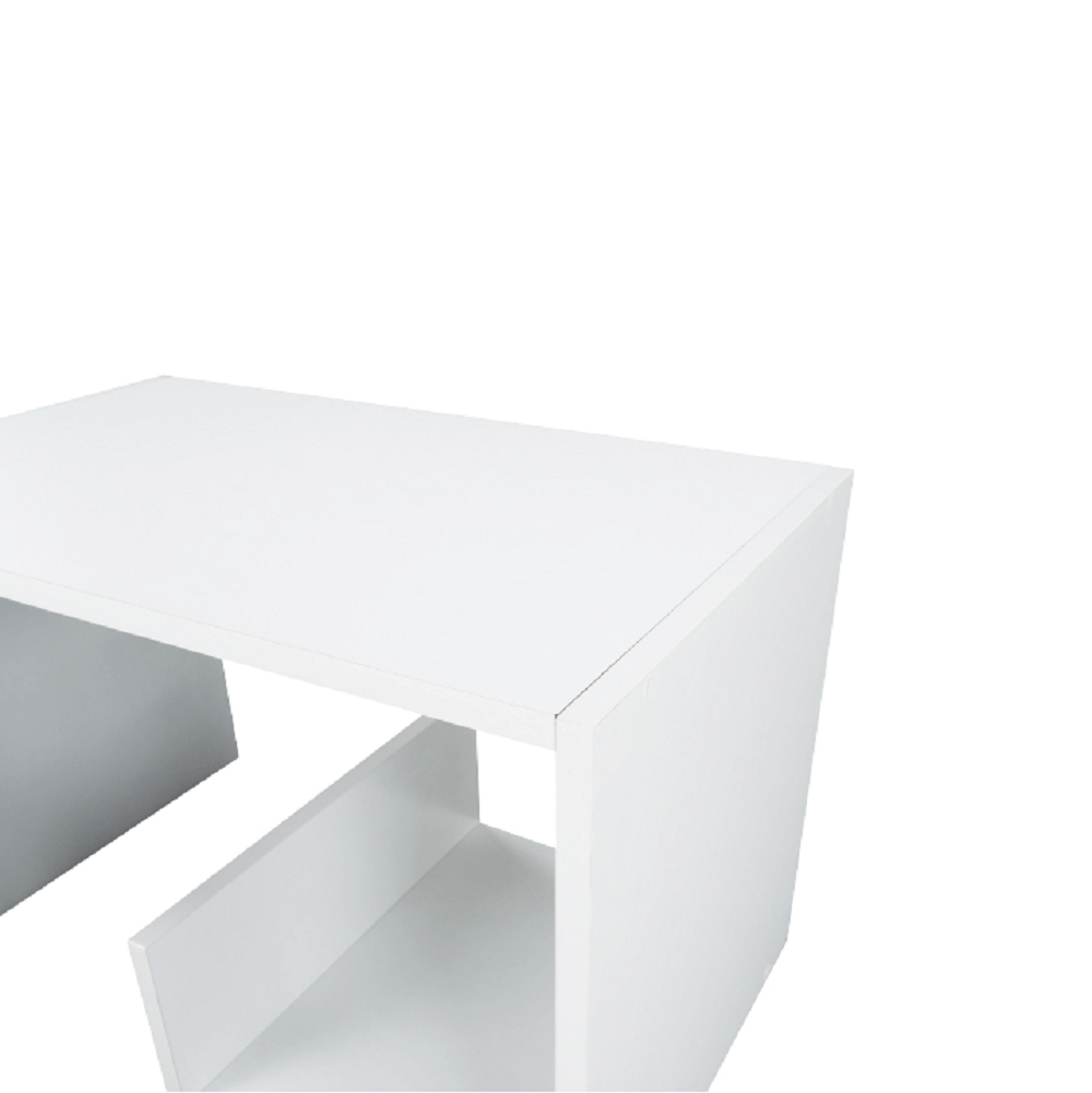Příruční stolek/police, bílá, VOLKER