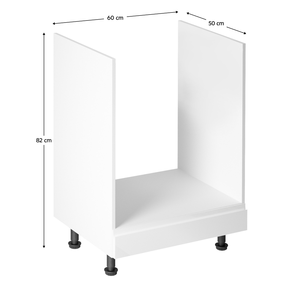 Szekrény a beépíthető készülékekre, fehér/fehér extra magasfényű, AURORA D60ZK