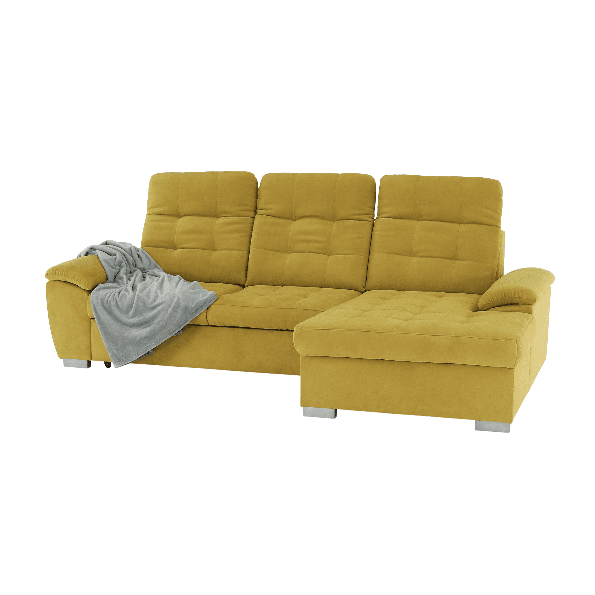 Ülőgarnitúra, mustár anyag, jobbos, EVANGELIN Ülőgarnitúra, mustár anyag, jobbos, EVANGELIN