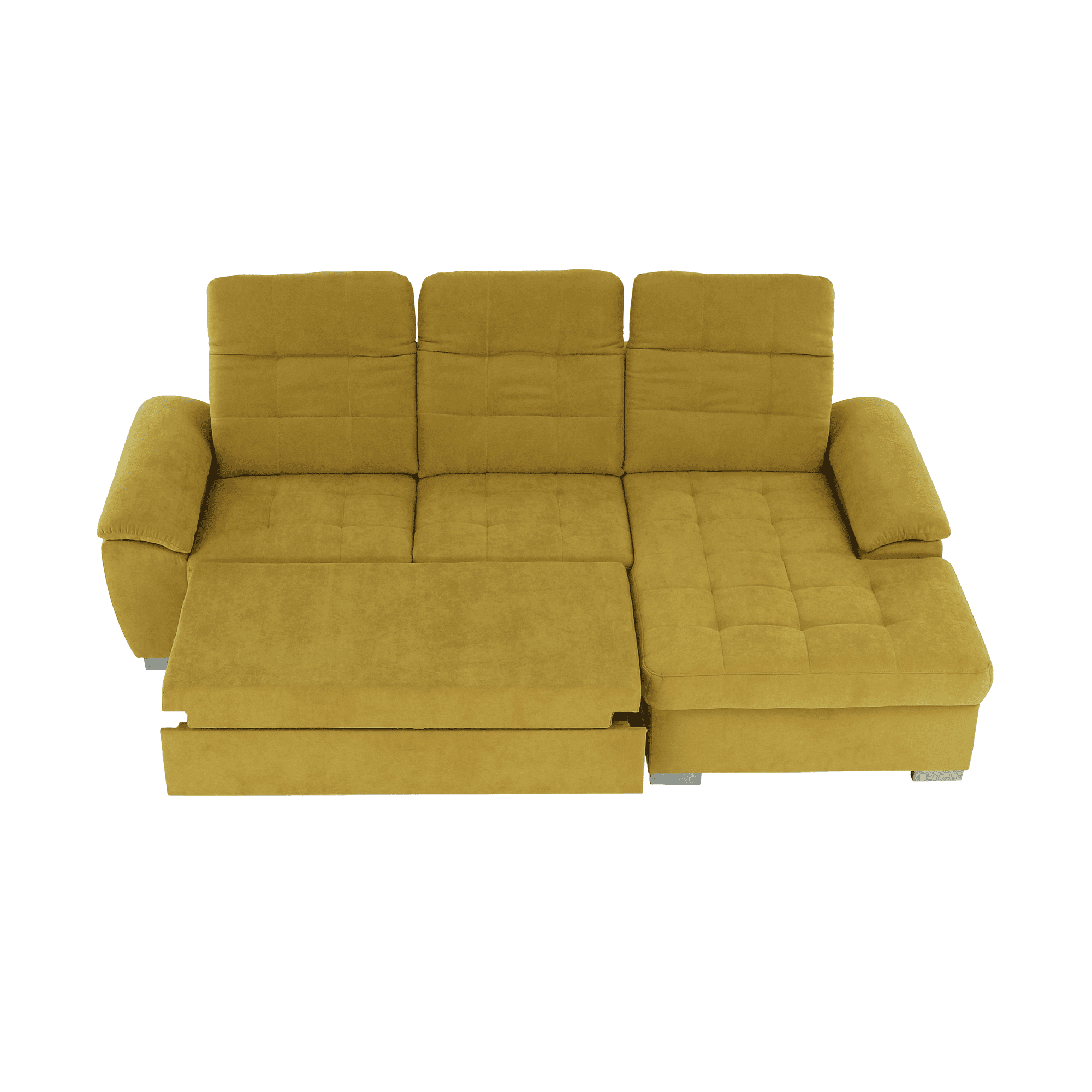 Ülőgarnitúra, mustár anyag, jobbos, EVANGELIN Ülőgarnitúra, mustár anyag, jobbos, EVANGELIN