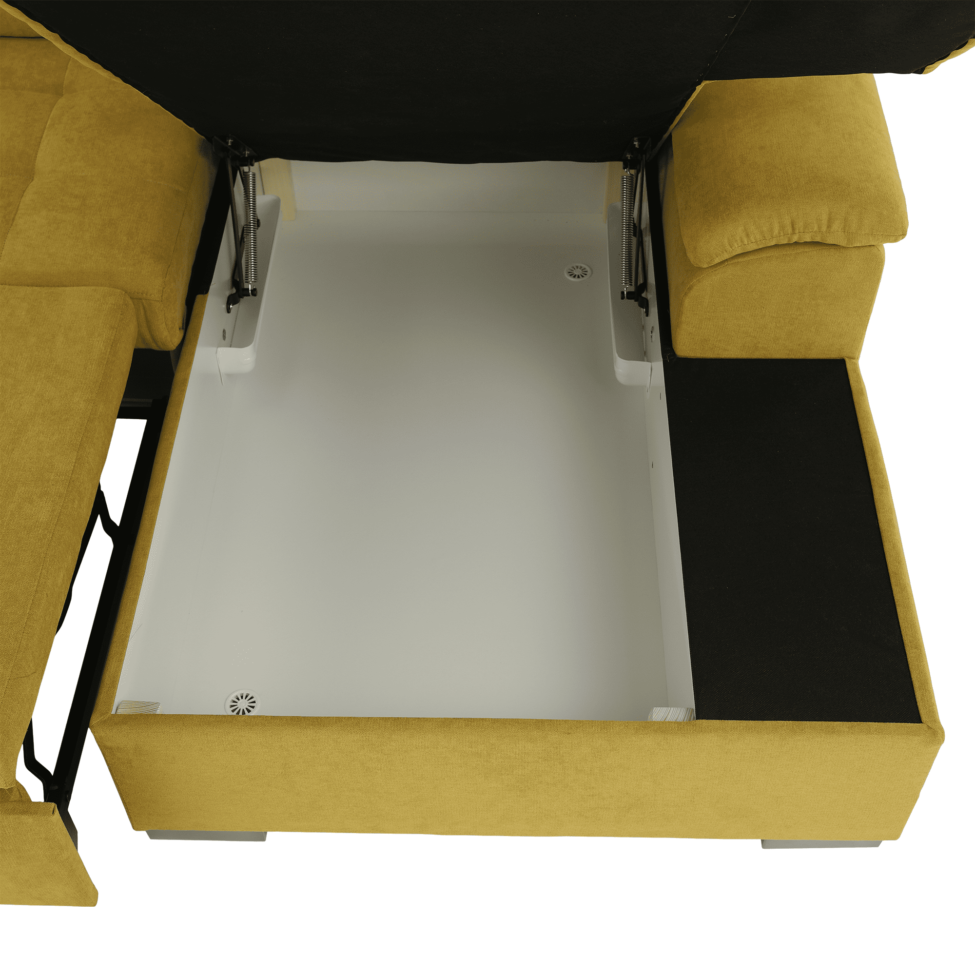 Ülőgarnitúra, mustár anyag, jobbos, EVANGELIN Ülőgarnitúra, mustár anyag, jobbos, EVANGELIN