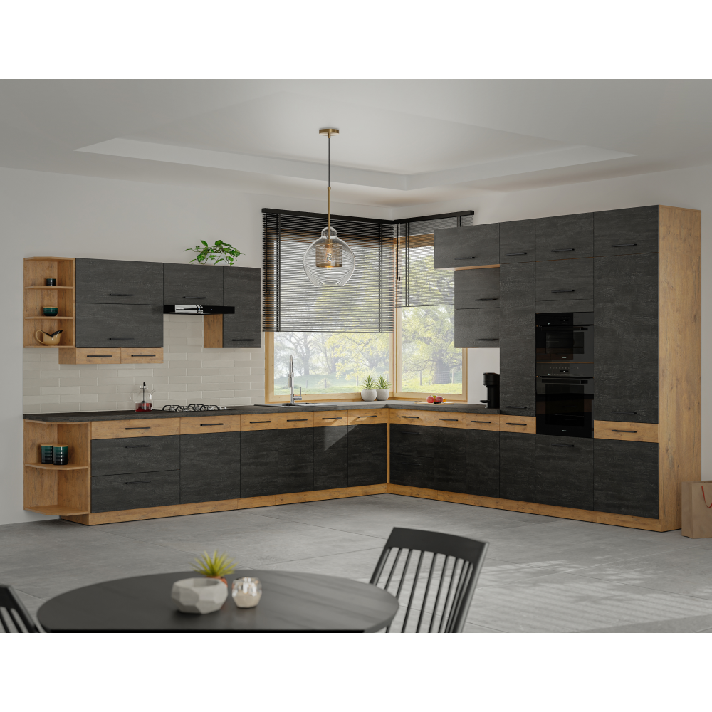 Előlap mosogatógéphez, szürke matt/tölgy lancelot, VEGA ZM 570x446