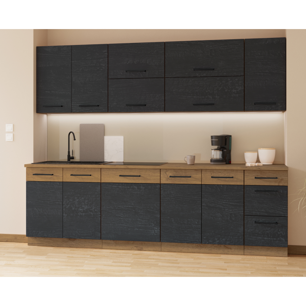 Előlap mosogatógéphez, szürke matt/tölgy lancelot, VEGA ZM 570x446