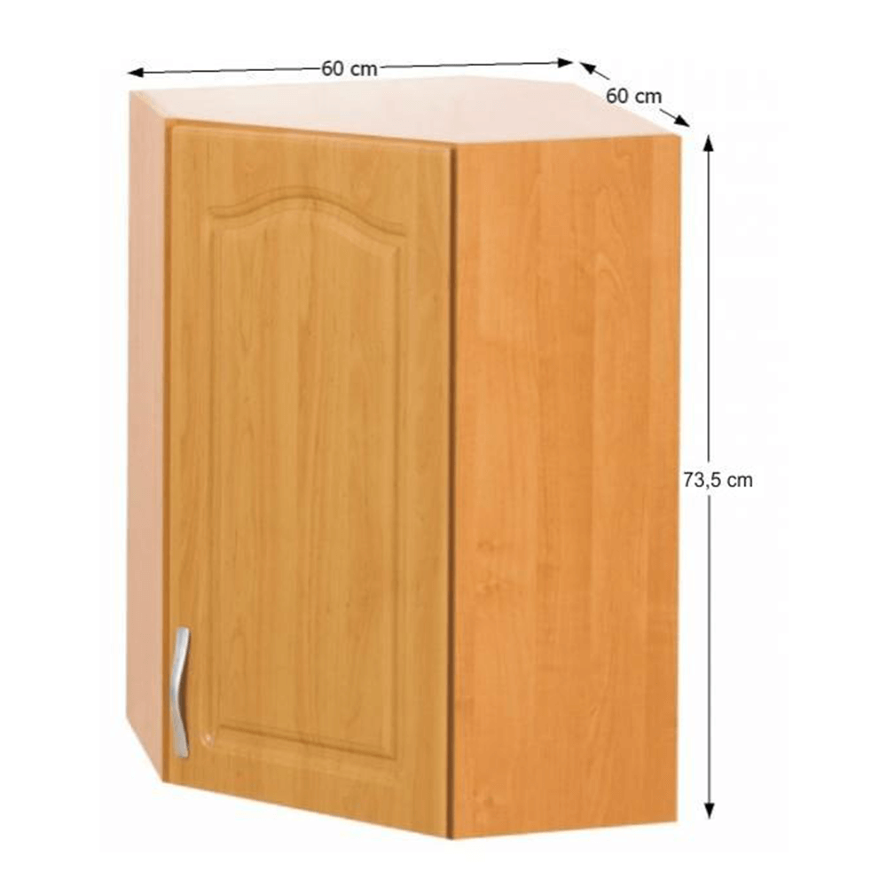 Horná skrinka, jelša, pravá, LORA MDF NEW KLASIK W60/60