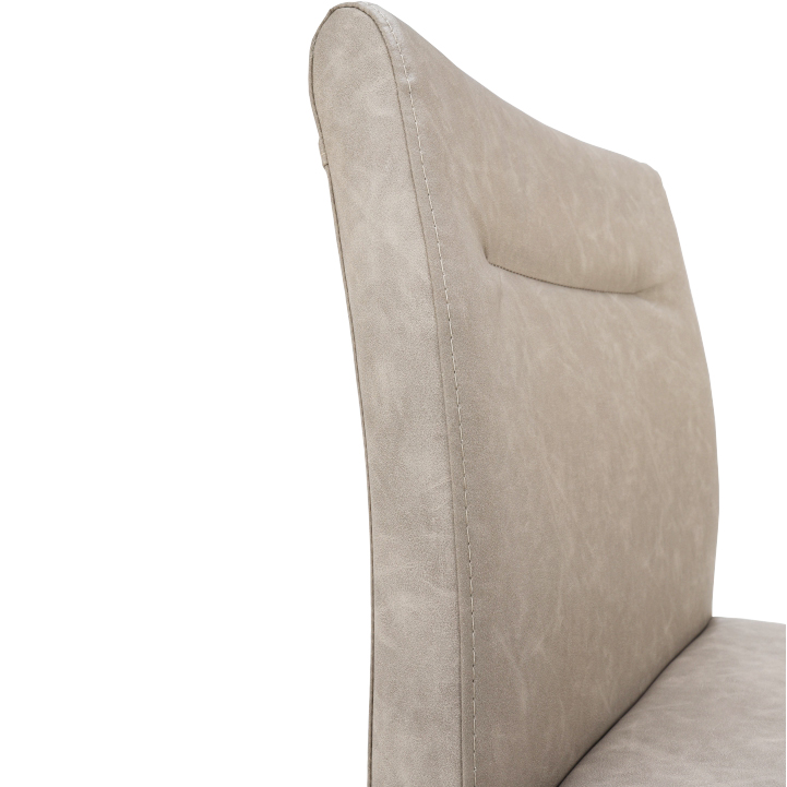 Jedálenská stolička, sivohnedá ekokoža s efektom brúsenej kože, INDRA TYP 2 R1, rozbalený tovar