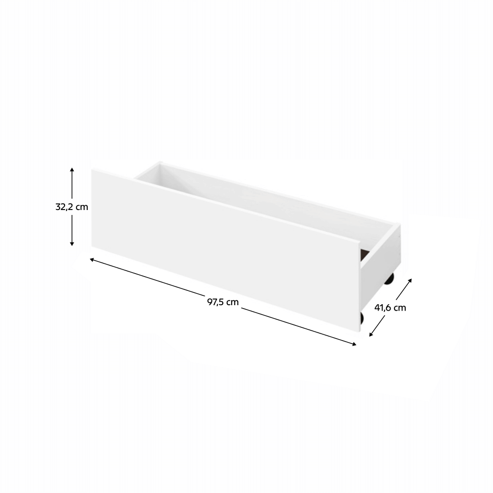 2 darab, kihúzható ágy alatti tároló, fehér, MIDEA 2 darab, kihúzható ágy alatti tároló, fehér, MIDEA