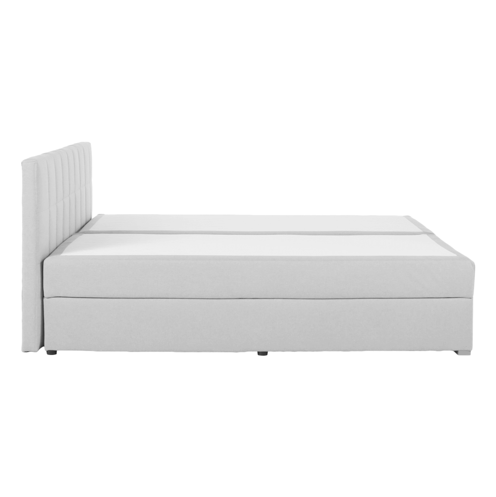 Boxspringová postel 160x200, světle šedá, FERATA KOMFORT