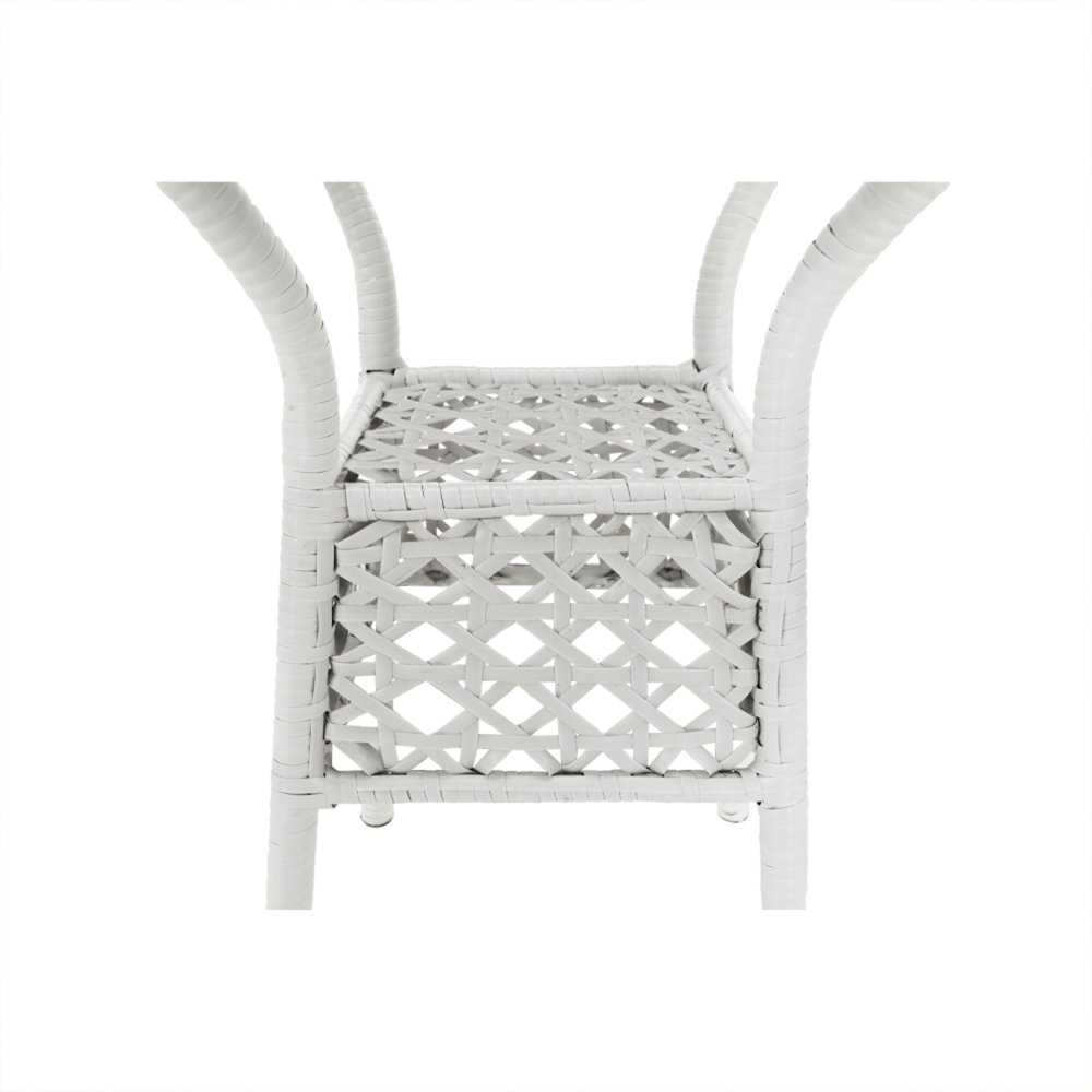 Kerti rattan szett 1+2, fehér, JENAR