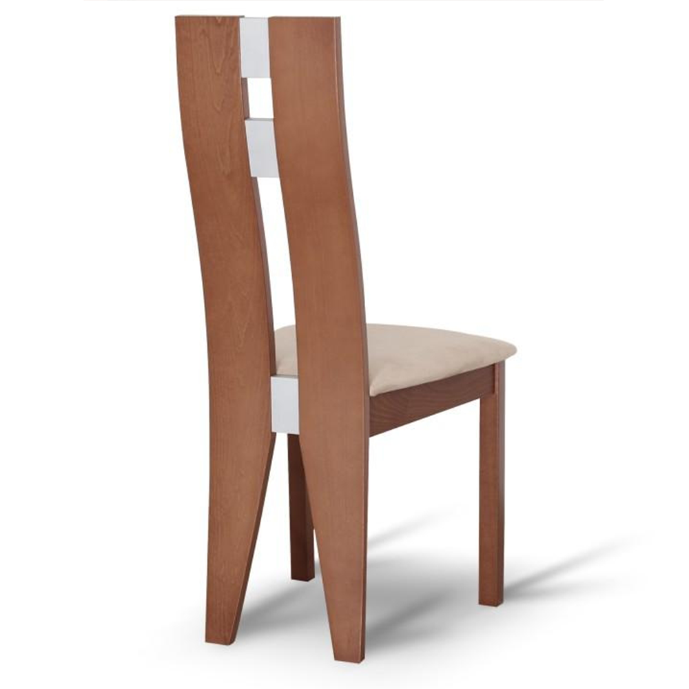 Dřevěná židle, třešeň / látka béžová, BONA NEW