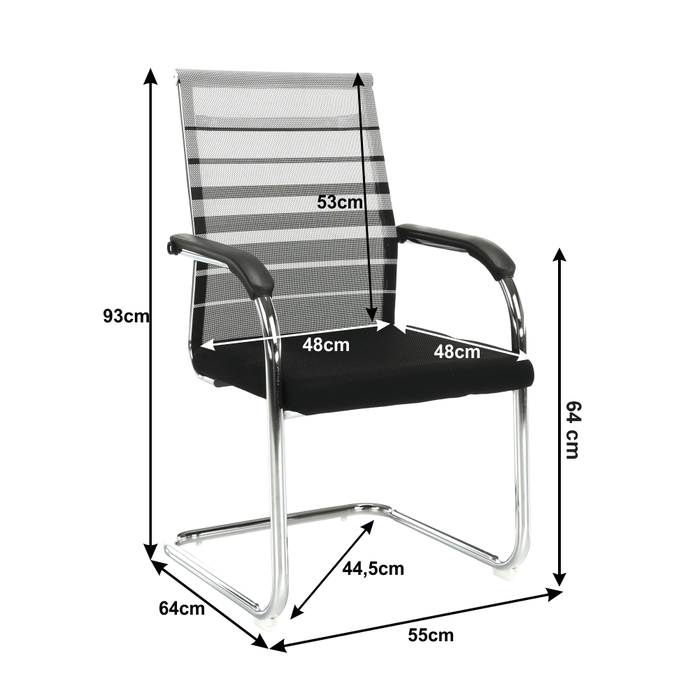 Tárgyalószék, szürke/fekete/ezüst, ESIN Tárgyalószék, szürke/fekete/ezüst, ESIN