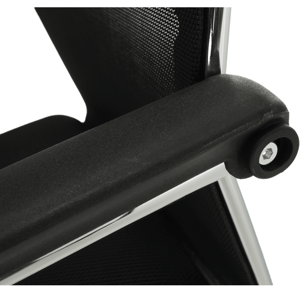 Tárgyalószék, fekete/ezüst, ESIN