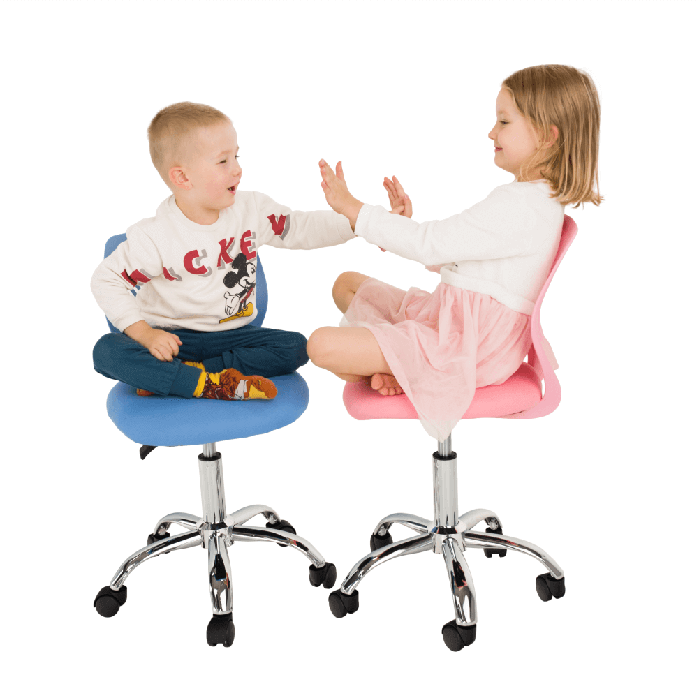 Forgószék, kék/króm, SELVA Forgószék, kék/króm, SELVA