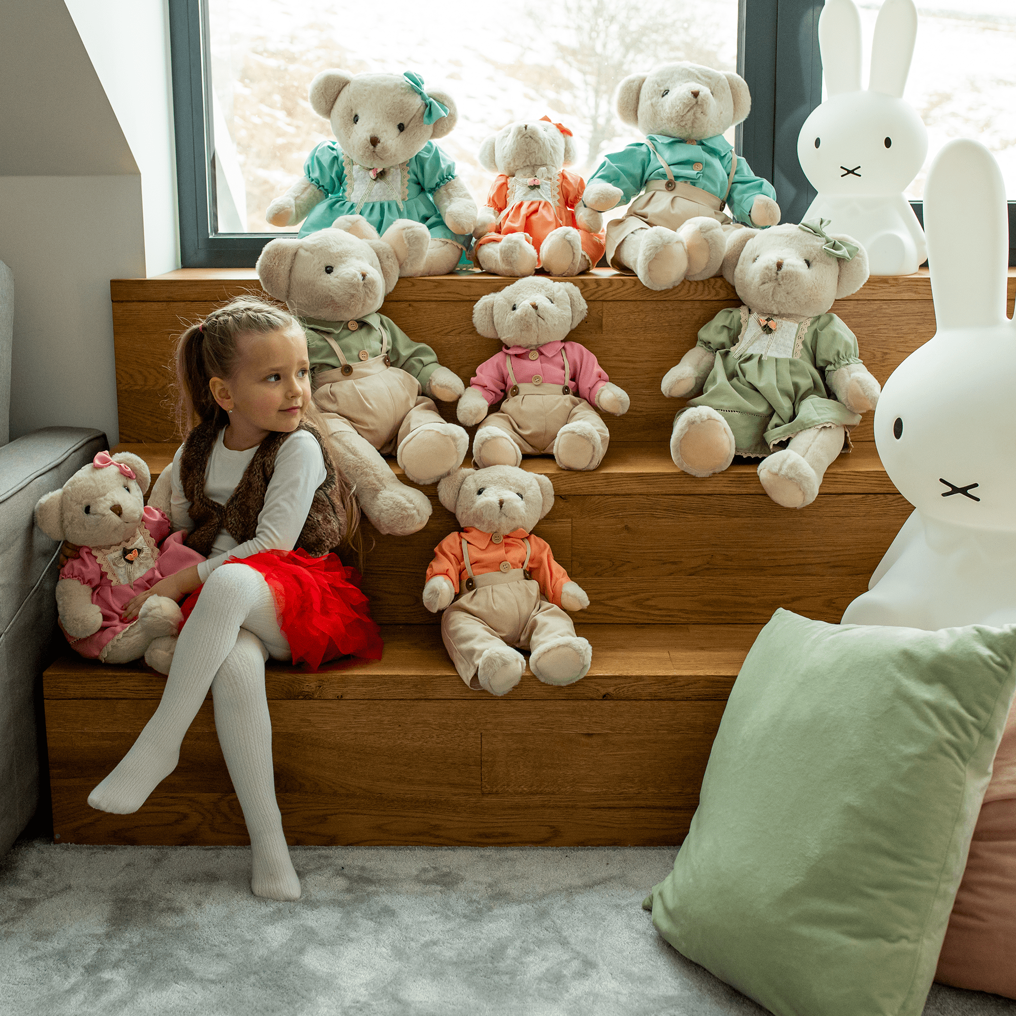 Ursuleț de pluș MADEN BOY TYP1, crem / roz | Kondela.ro