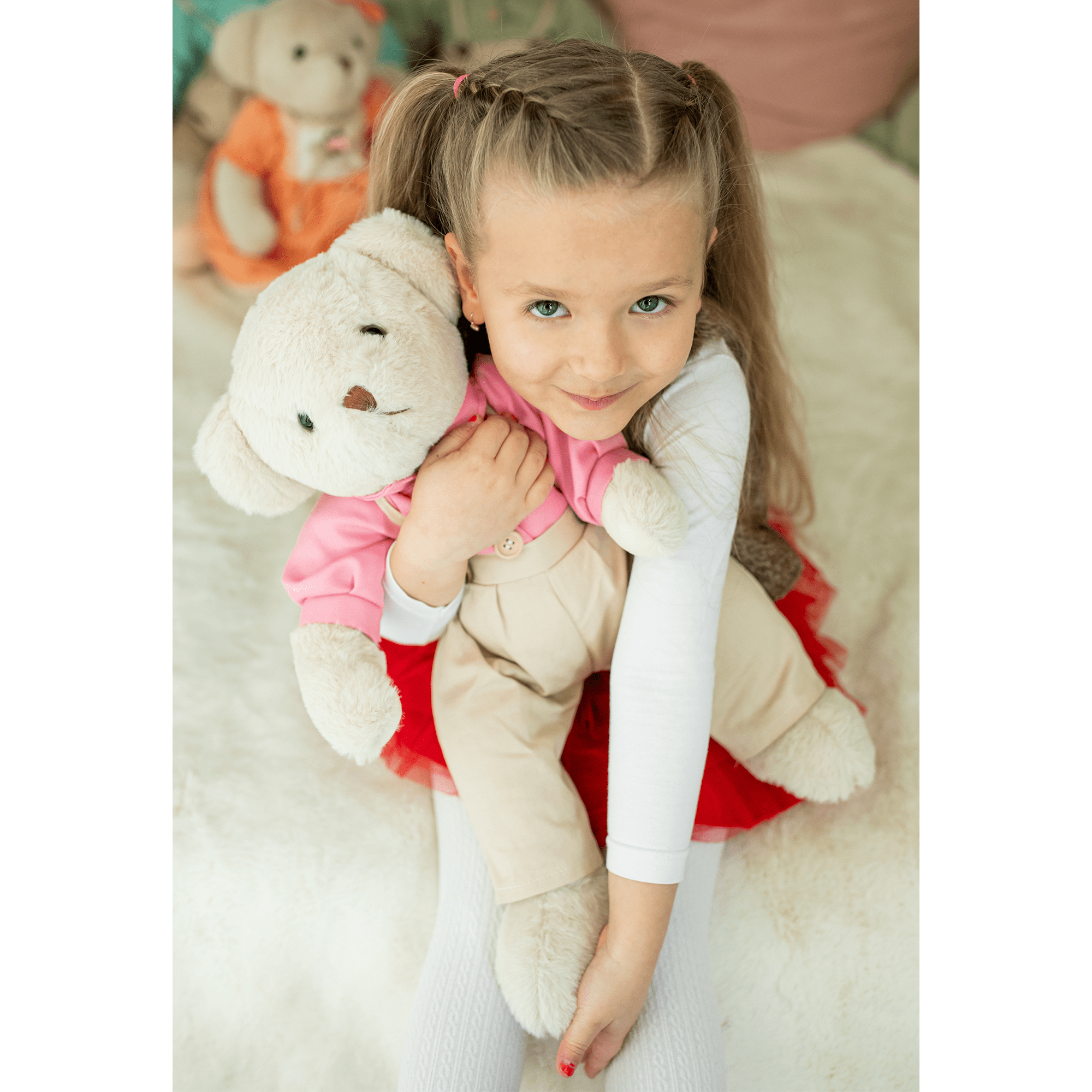 Ursuleț de pluș MADEN BOY TYP1, crem / roz | Kondela.ro