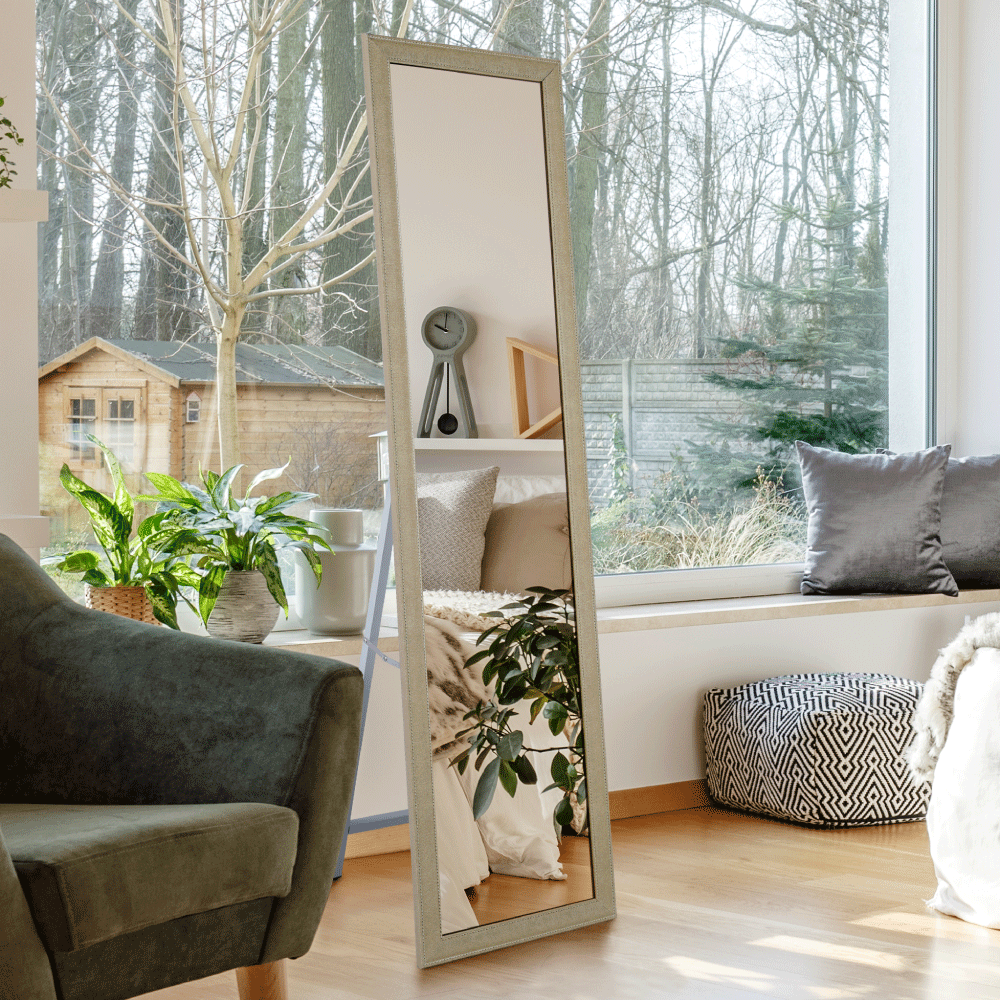 Tükör, bézs/fehér, ASUEL Tükör, bézs/fehér, ASUEL