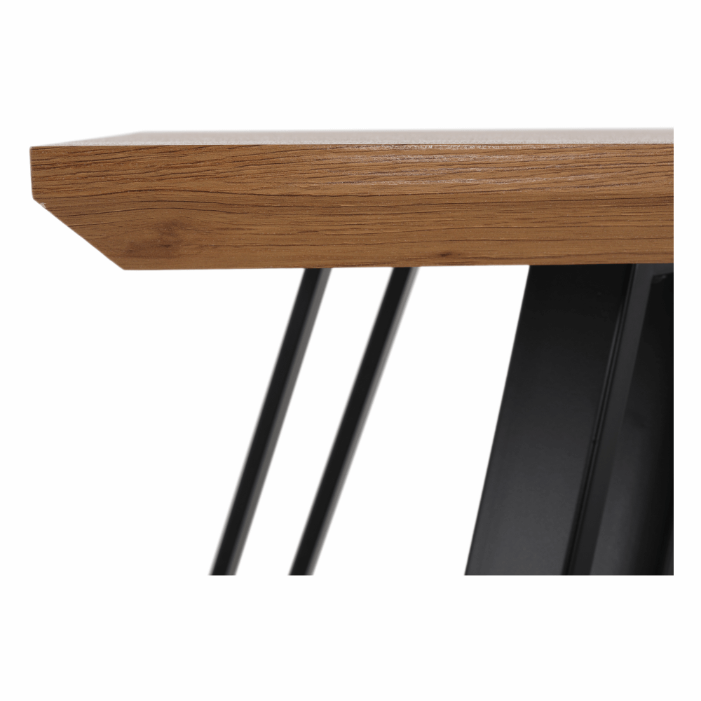 Jídelní stůl, dub/černá, 140x83 cm, PEDAL