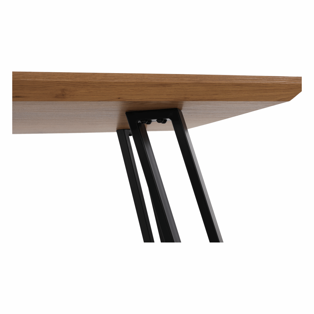 Jídelní stůl, dub/černá, 140x83 cm, PEDAL