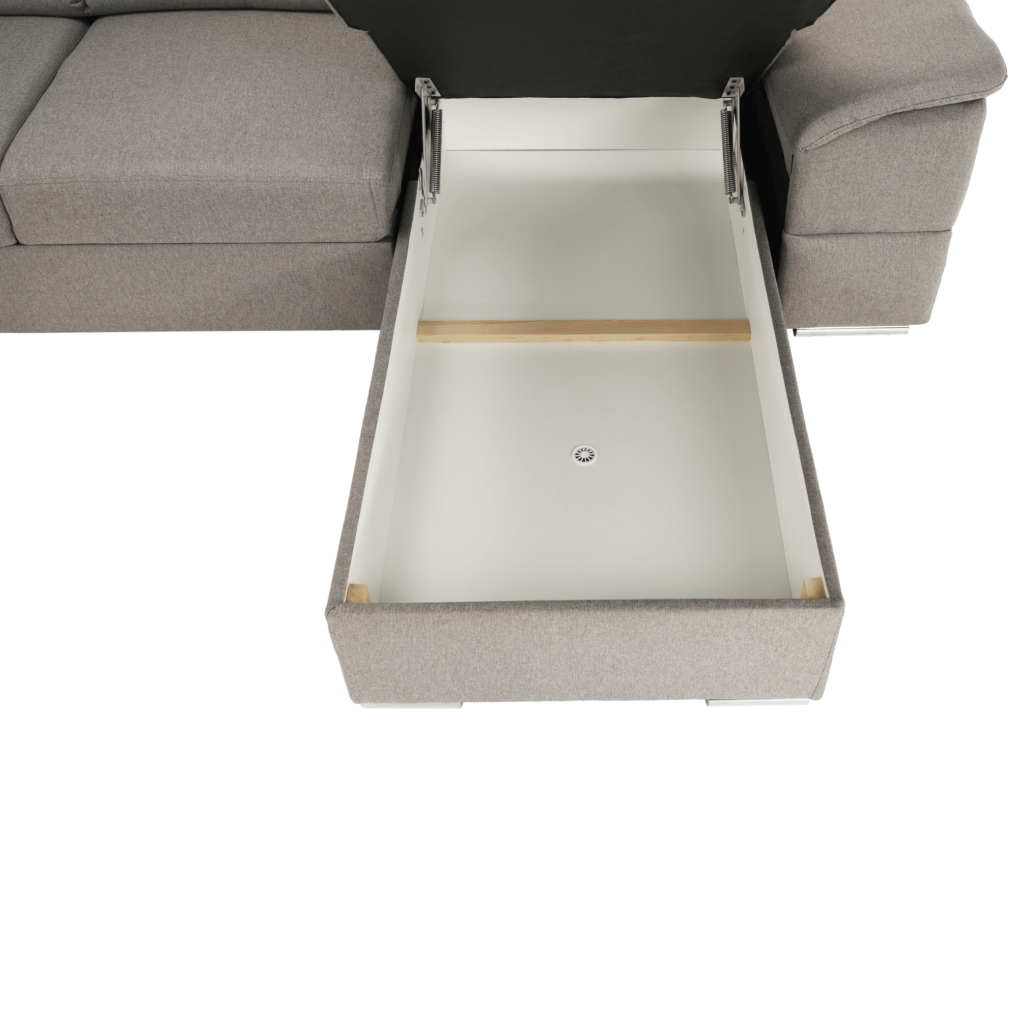 Ülőgarnitúra, szürkésbarna Taupe, jobbos kivitelezés, SEGORIA ROH U