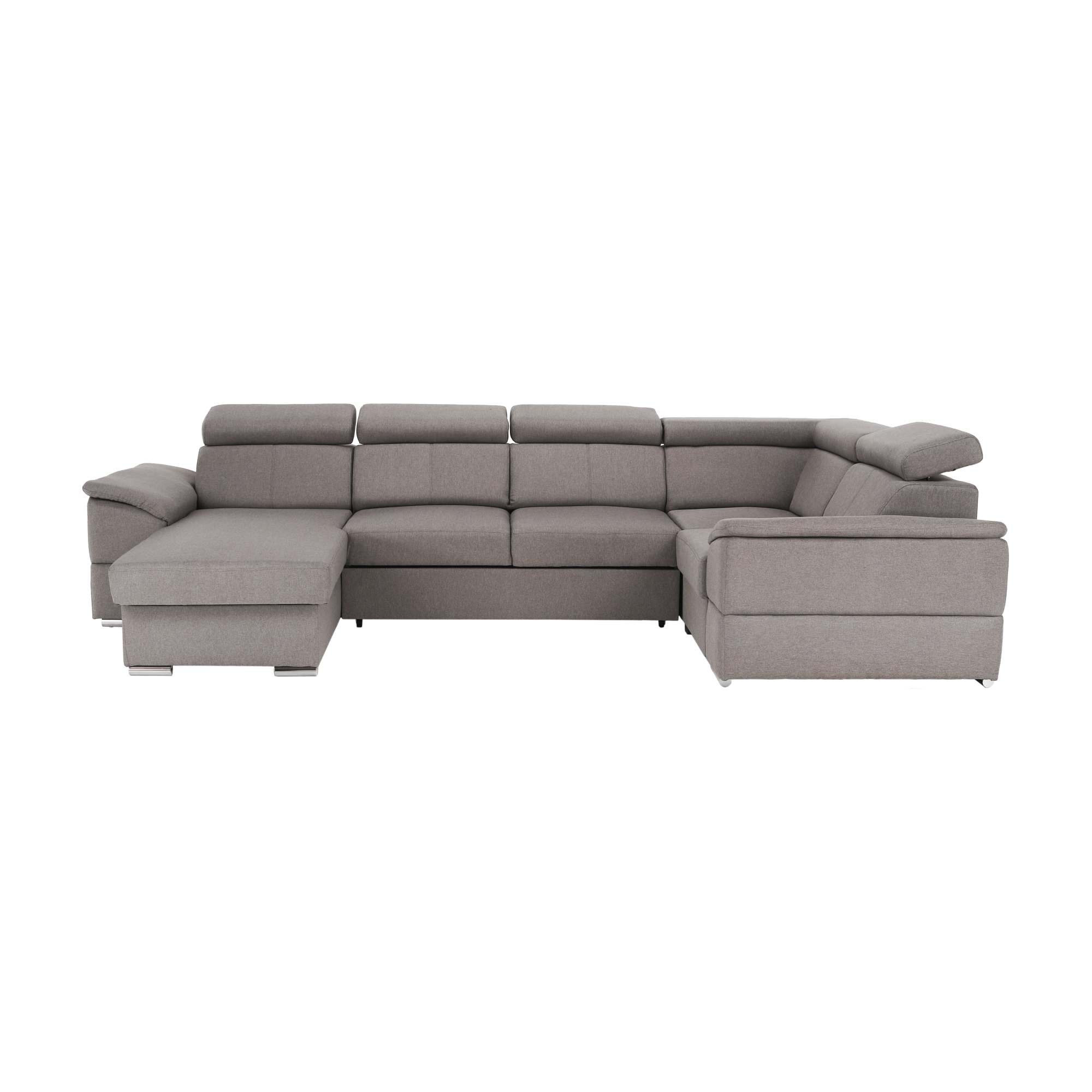 Ülőgarnitúra, szükésbarna Taupe, balos kivitel, SEGORIA ROH U Ülőgarnitúra, szükésbarna Taupe, balos kivitel, SEGORIA ROH U