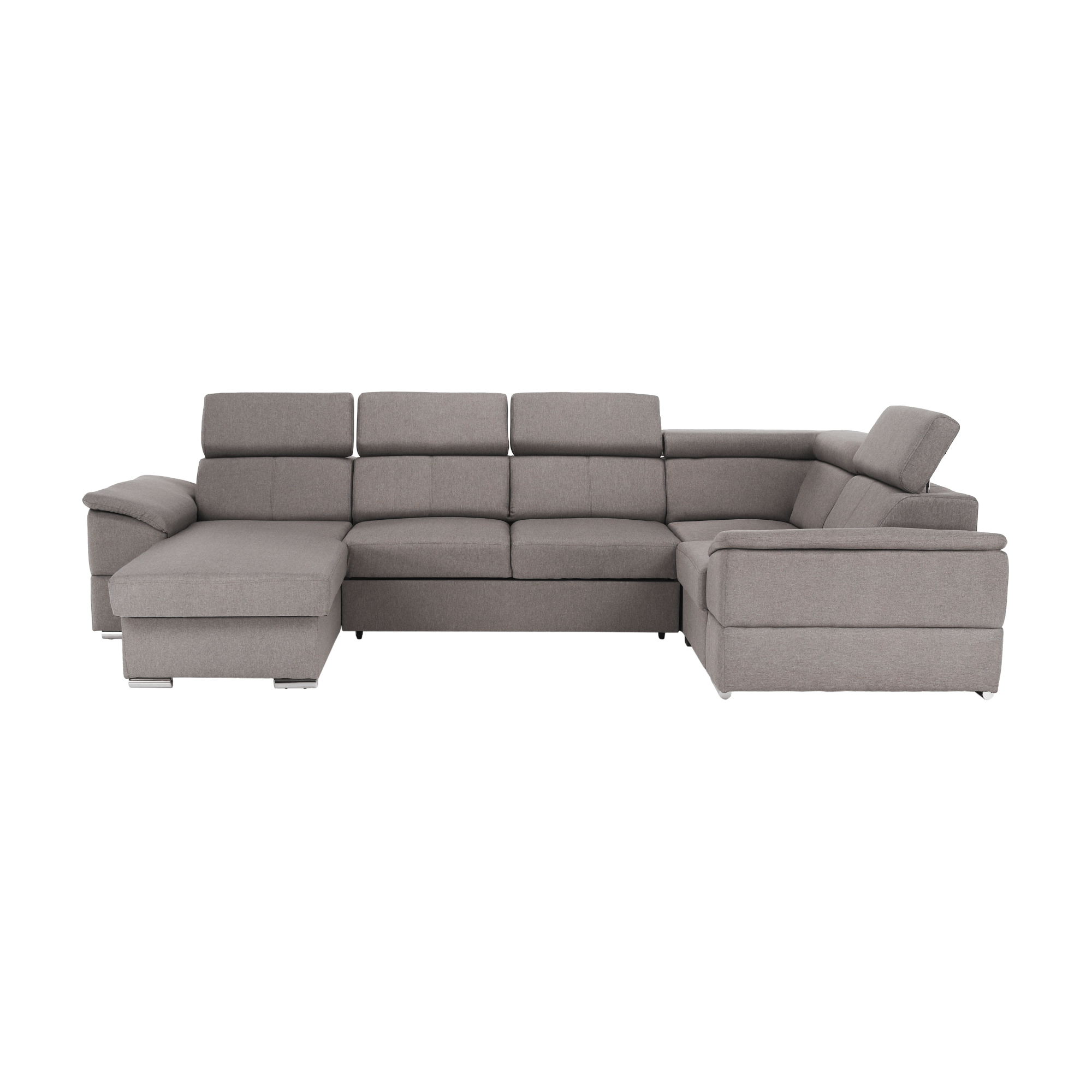 Ülőgarnitúra, szükésbarna Taupe, balos kivitel, SEGORIA ROH U Ülőgarnitúra, szükésbarna Taupe, balos kivitel, SEGORIA ROH U