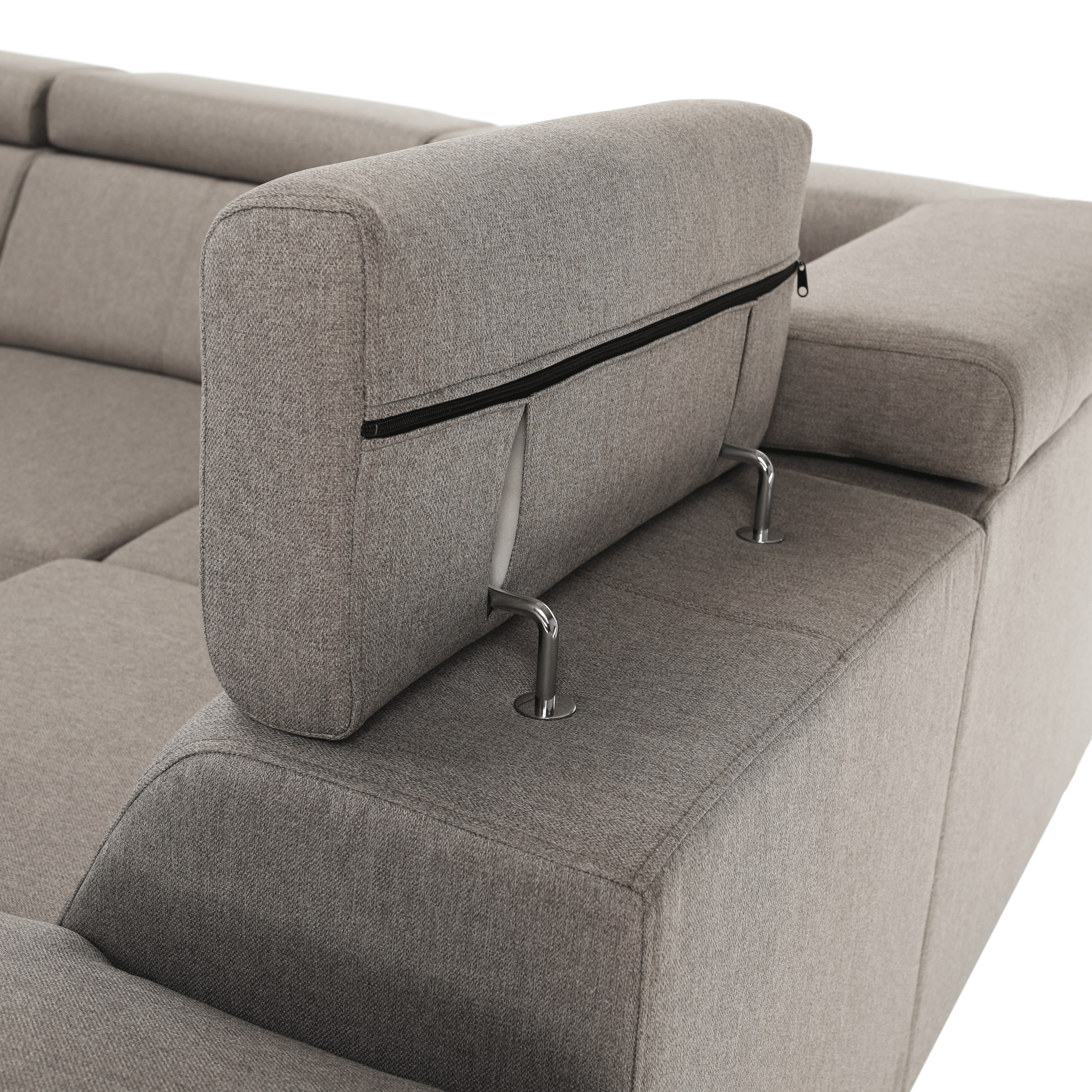 Ülőgarnitúra, szükésbarna Taupe, balos kivitel, SEGORIA ROH U Ülőgarnitúra, szükésbarna Taupe, balos kivitel, SEGORIA ROH U