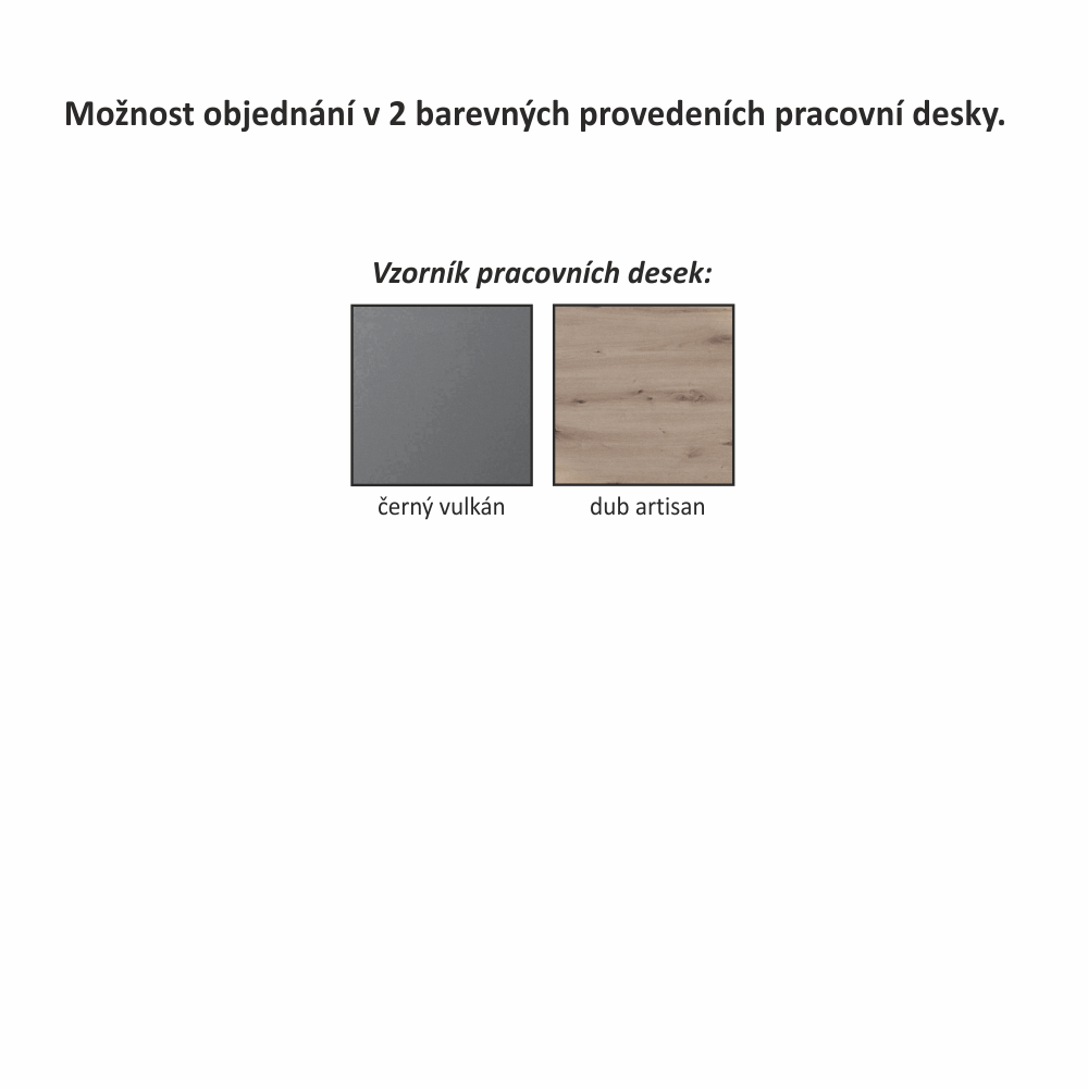 Spodní skříňka, dub artisan / šedý mat, s úchytkou, LANGEN D40S3