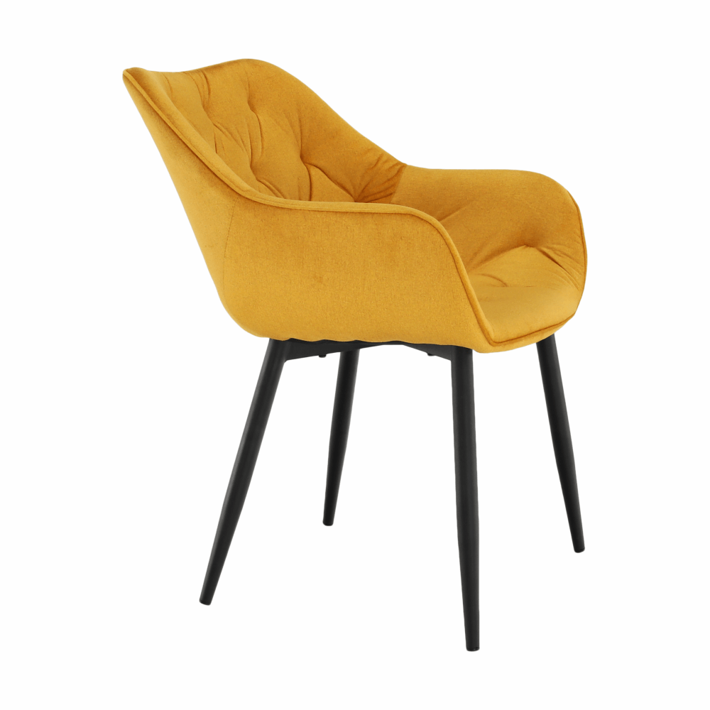 Designové křeslo, žlutá Velvet látka, FEDRIS Kondela (foto 9)