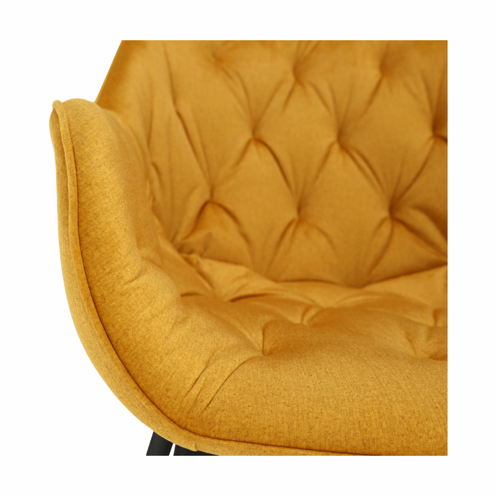Designové křeslo, žlutá Velvet látka, FEDRIS Kondela (foto 12)