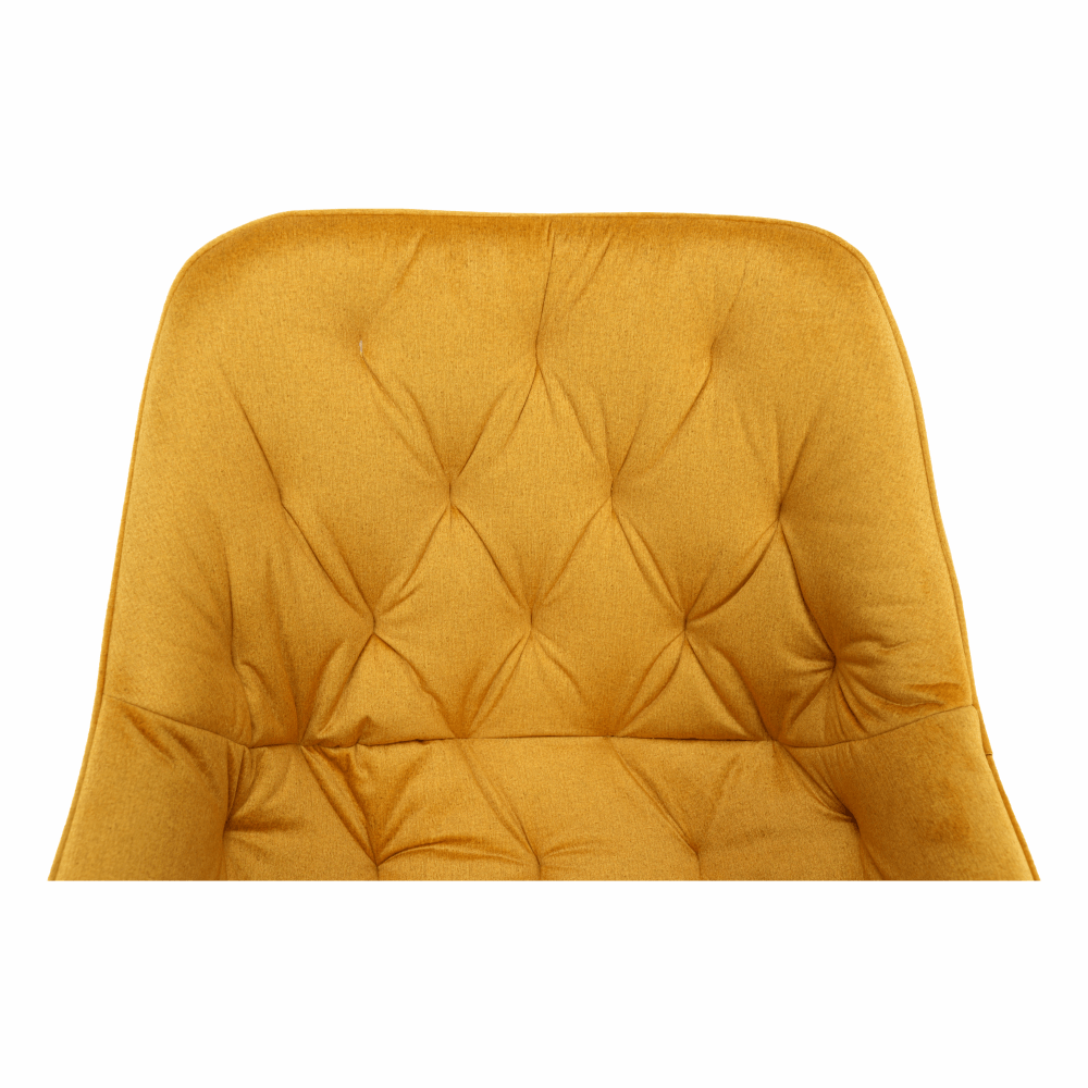 Designové křeslo, žlutá Velvet látka, FEDRIS Kondela (foto 14)