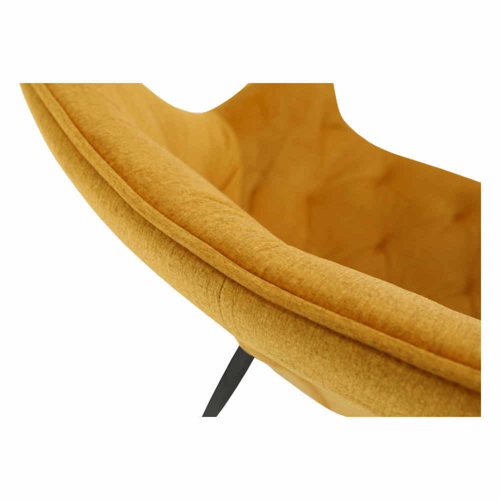 Designové křeslo, žlutá Velvet látka, FEDRIS Kondela (foto 15)