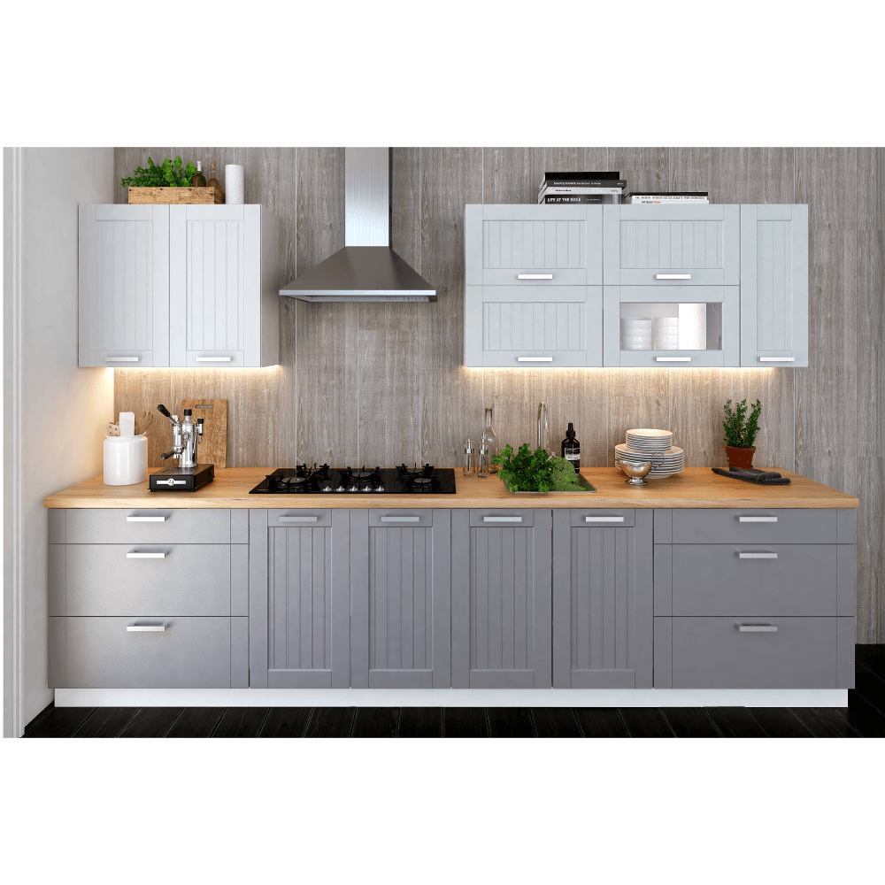 Horná skrinka, tmavosivá/biela, JULIA TYP 9